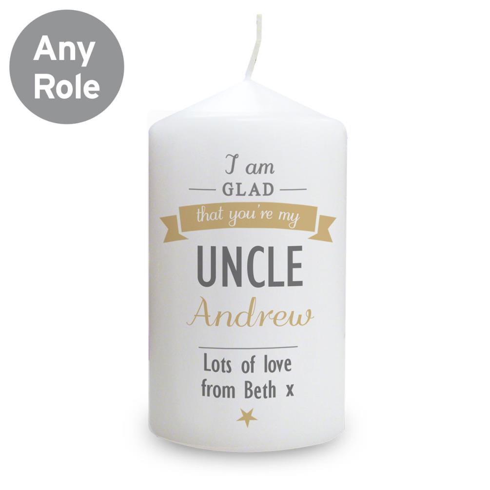Personalised I Am Glad Pillar Candle Extra Image 1